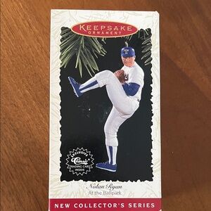 Hallmark Keepsake Ornament - Blue and White Baseball Player